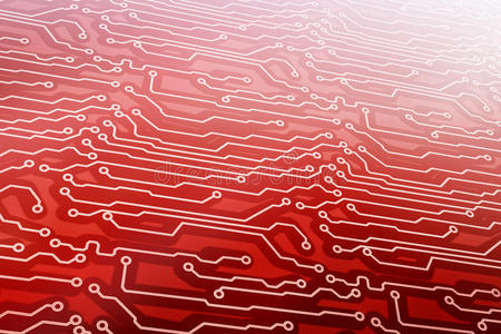 红色计算机电路板