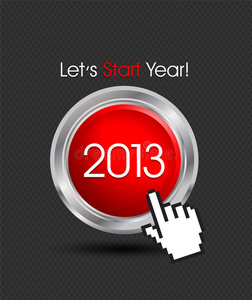 2013新年快乐按钮