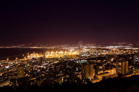 以色列海法夜景