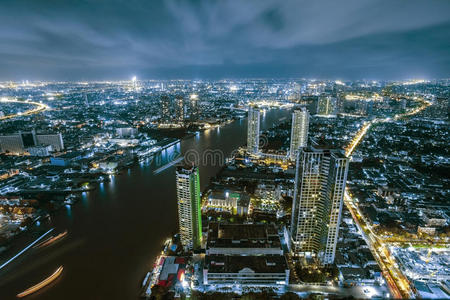 曼谷城市夜景图片