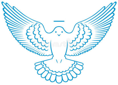 邮件鸽子矢量无缝图案背景抽象鸽子素描集矢量图设置的矢量黑色剪影