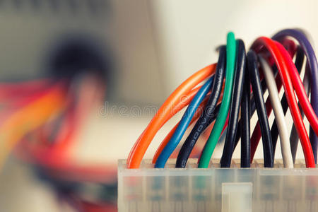 彩色电缆电气插头