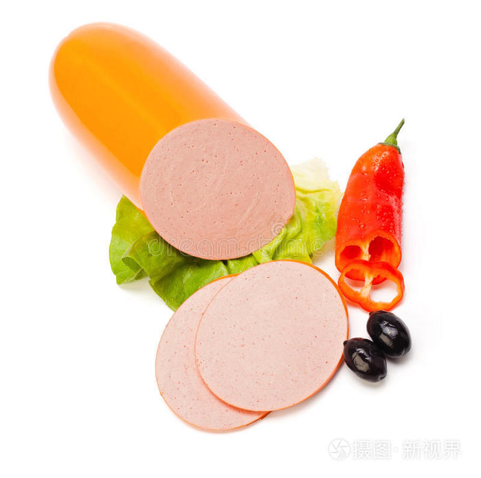 简单的博洛尼亚香肠和切片