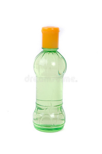一个绿色的小塑料瓶