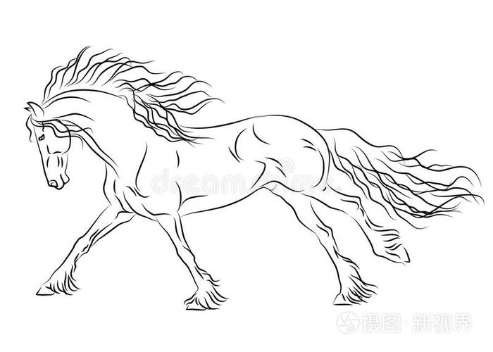 跑弗里斯马素描插画-正版商用图片0m5435-摄图新视界