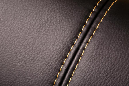 皮革接缝照片