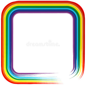 艺术彩虹框架抽象矢量背景4