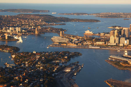 澳大利亚悉尼港的鸟瞰图