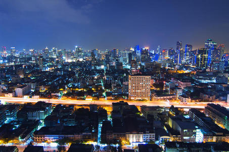 曼谷城市景观。