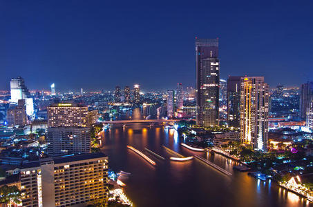 曼谷城市景观。
