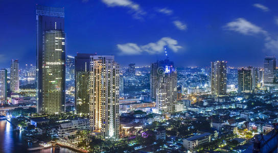 曼谷夜晚的城镇