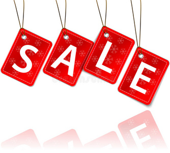 sale价格红色吊牌,上面写着sale照片