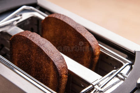两个烤面包机烤面包图片
