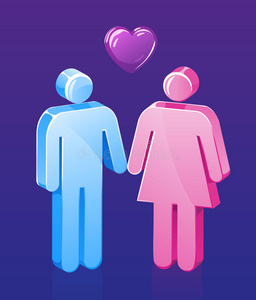 约会 计算机 性别 订婚 偶像 粉红色 卫生间 绘画 插图