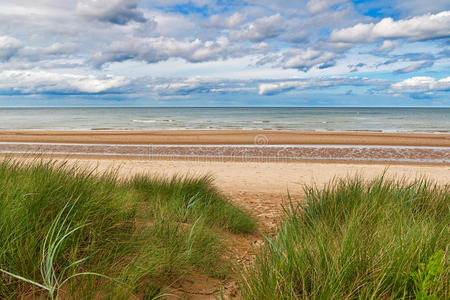奥马哈海滩,诺曼底,法国照片