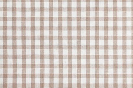 米色格子布.桌布质地照片