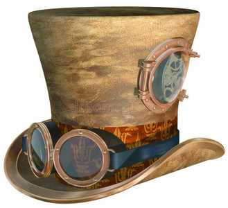 蒸汽朋克帽子和护目镜
