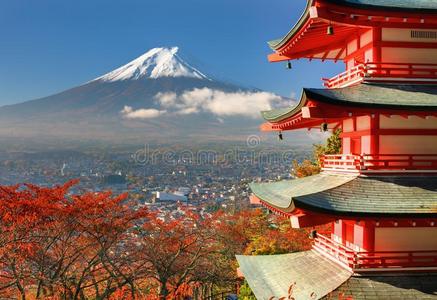 富士山与宝塔