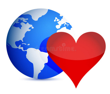 心地球地球与心脏照片