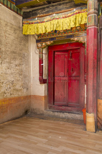 印度拉达克佛教寺院入口