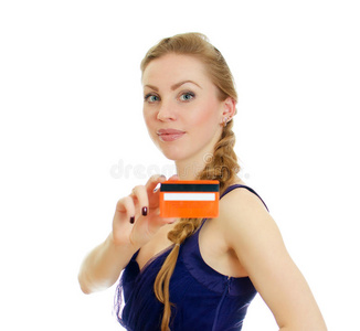 有信用卡的女人。