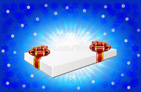 礼品盒是以冬季为背景的。