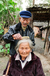 中国农村老年人晚年生活图片