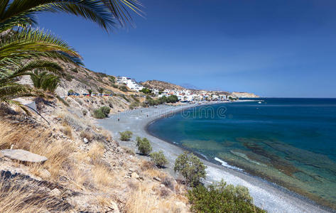 希腊克里特岛的米尔托斯海滩