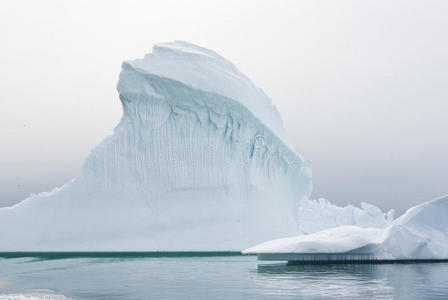 南极海域的冰山。