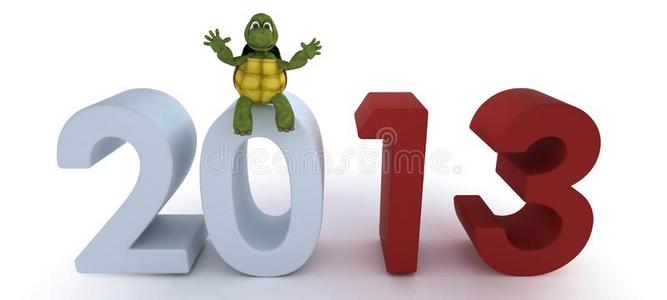 乌龟迎新年图片