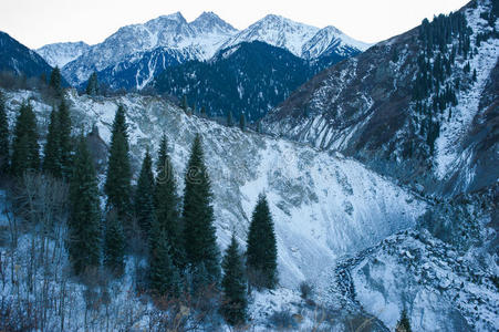 冬季雪山场景