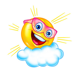 搞笑太阳与云漫画照片