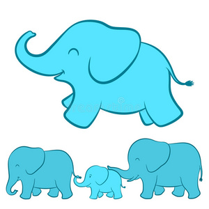 大象家庭卡通
