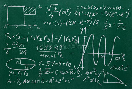 学校黑板教学中的数学公式