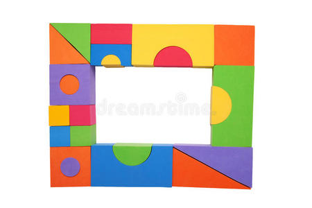彩色儿童积木框架