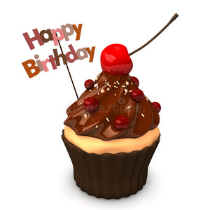 生日快乐巧克力蛋糕