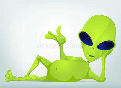 有趣的外星人有趣的绿色微生物站沉思有趣的,为您的设计素描卡通茄子