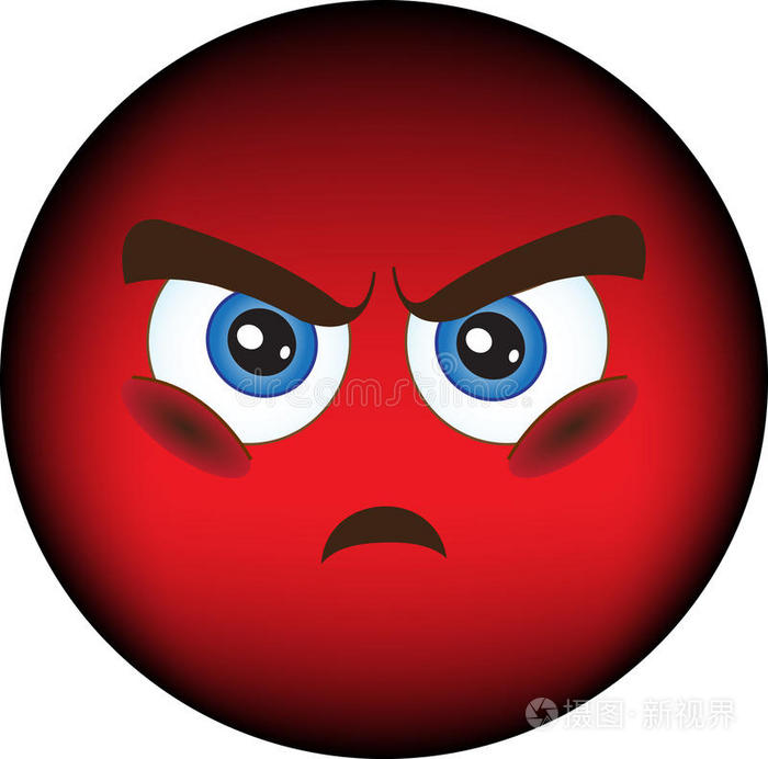 卡通表达表情符号表达红球上的面部表情愤怒的面孔不同的面部表情沮丧