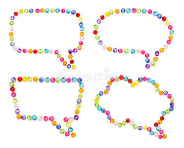 彩色珠子装饰的语音泡泡图片
