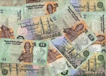 埃及50皮亚斯特纸币的背景