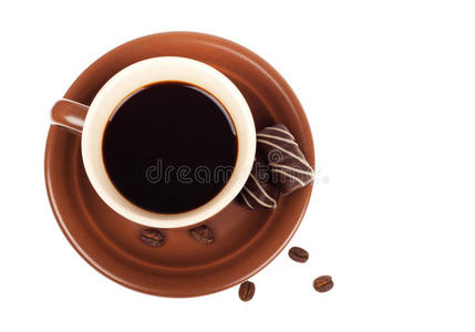 一杯加糖的黑咖啡图片