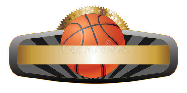 篮球图案会徽横幅图片