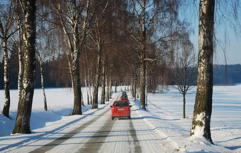 汽车冬季道路