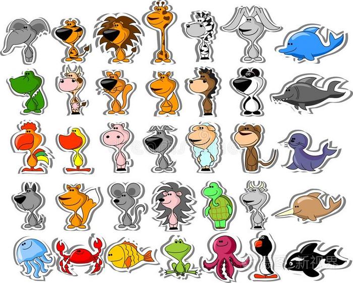 卡通动物矢量