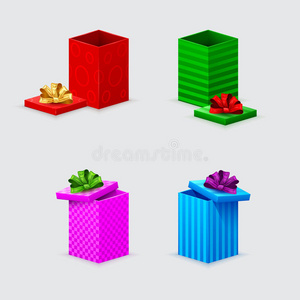 四个礼品盒和包装