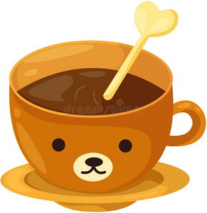 熊咖啡杯