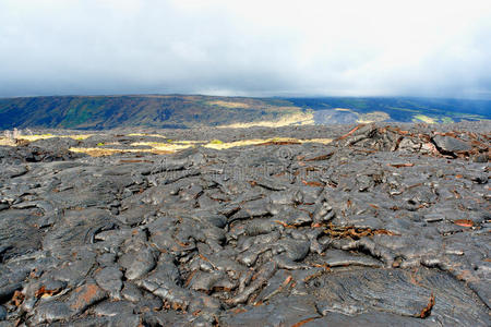 火山熔岩场图片