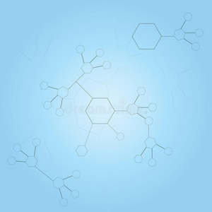 分子结构的抽象图像。