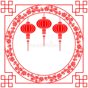 中国新年红灯笼背景