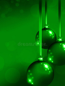 绿色圣诞饰品